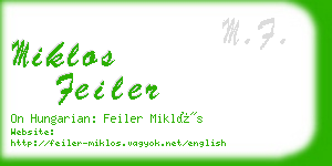 miklos feiler business card